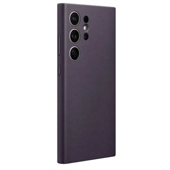 Cover Samsung S24 Ultra Vegan Leather Case &ndash; Dark Violet